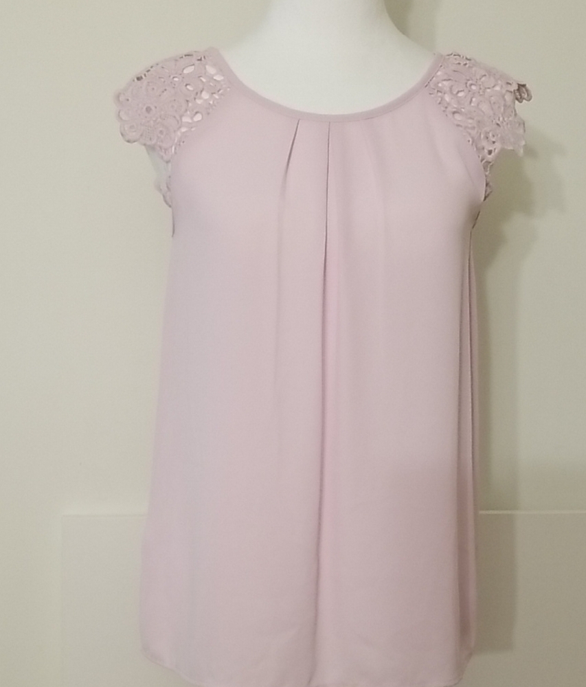 Pink Lace Sleeve Blouse